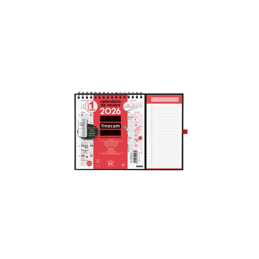 30348-CALENDARIO 2026 NEUTRO ESCRIBIR IMAN XS 140X150MM FINOCAM 781350026 30348-CALENDARIO 2026 NEUTRO ESCRIBIR IMAN XS 140X150MM FINOCAM 781350026