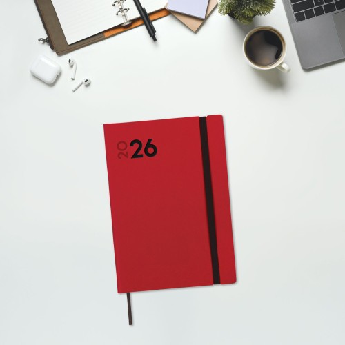 30399-AGENDA 2026 DYNAMIC MARA Y10 140X204MM SEMANA VISTA VERTICAL ROJO FINOCAM 621123026