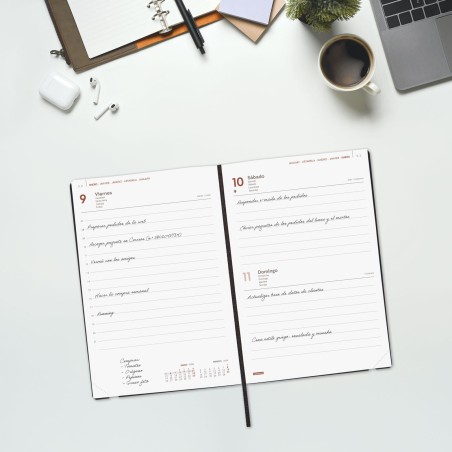 30412-AGENDA 2026 DYNAMIC MARA Y10 140X204MM DIA PAGINA ROJO FINOCAM 621163026