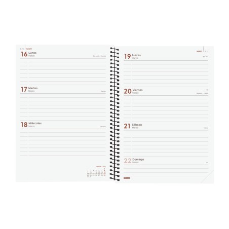 30441-AGENDA 2026 BASIC OPAQUE E10 155X212MM SEMANA VISTA HORIZONTAL BURDEOS FINOCAM 742767426