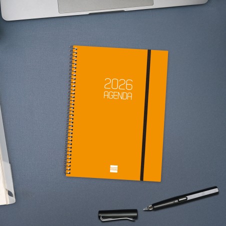 30443-AGENDA 2026 BASIC OPAQUE E10 155X212MM SEMANA VISTA HORIZONTAL NARANJA FINOCAM 742762926