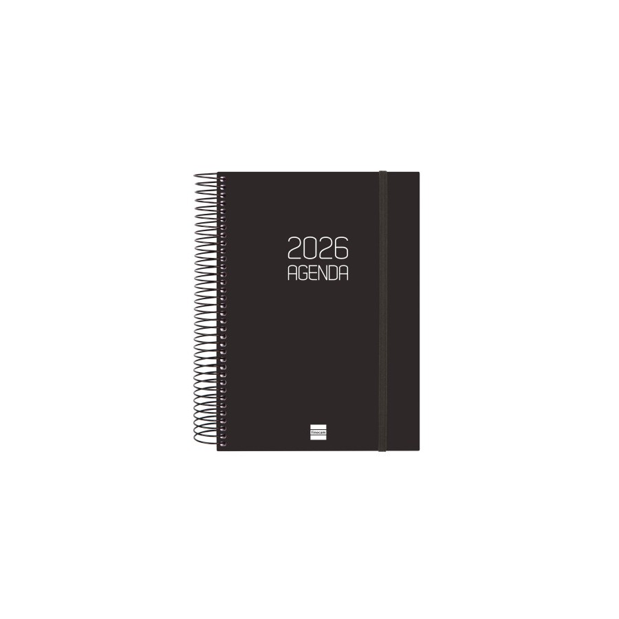 30449-AGENDA 2026 BASIC OPAQUE E10 155X212MM DIA PAGINA NEGRO FINOCAM 742916026