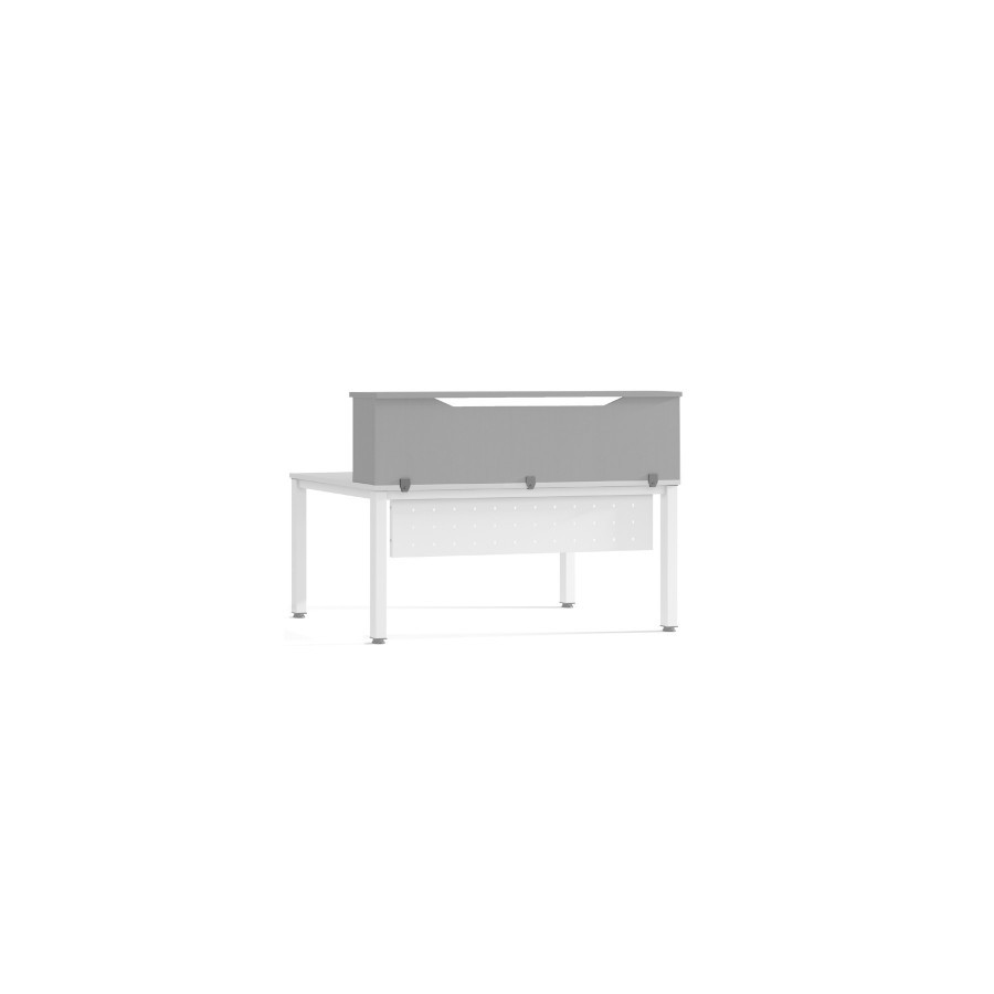 3045-MODULO RECEPCION ALTILLO 160CM GRIS / GRIS. MEDIDAS 160X40X30CM. (MESA NO INCLUIDA EN EL PRECIO, SE COMPRA APARTE)