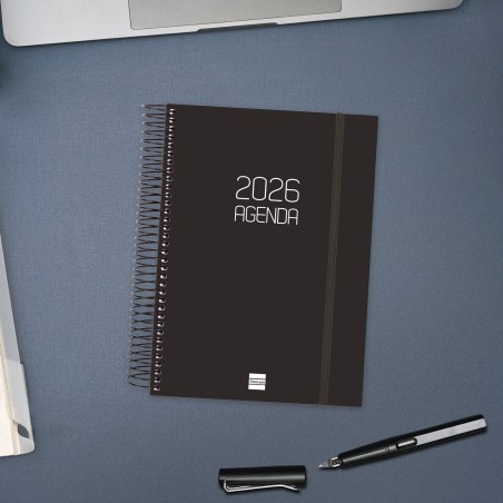 30450-AGENDA 2026 BASIC OPAQUE E10 155X212MM DIA PAGINA NEGRO FINOCAM 742916026