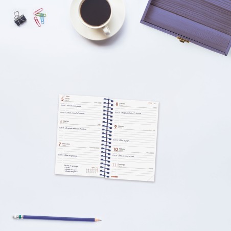 30461-AGENDA 2026 BASIC YEAR E3 79X127MM SEMANA VISTA HORIZONTAL AZUL FINOCAM 741421026