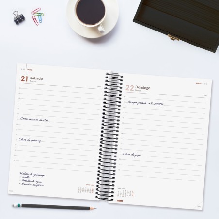 30487-AGENDA 2026 BASIC YEAR E10 155X212MM DIA PAGINA NEGRO FINOCAM 741106026