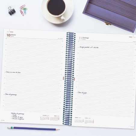 30491-AGENDA 2026 BASIC YEAR E40 210X297MM DIA PAGINA AZUL FINOCAM 741111026