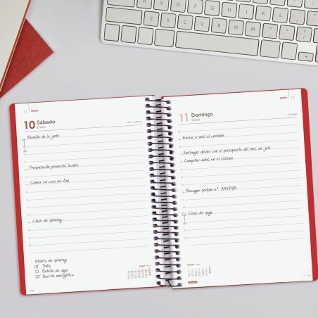 30507-AGENDA 2026 BASIC MY E10 155X212MM DIA PAGINA ROJO FINOCAM 743523026