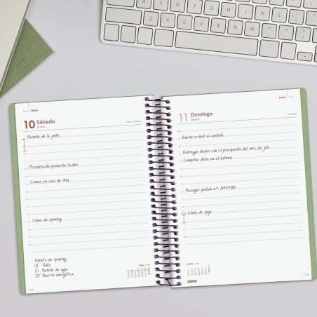 30511-AGENDA 2026 BASIC MY E10 155X212MM DIA PAGINA VERDE FINOCAM 743522026