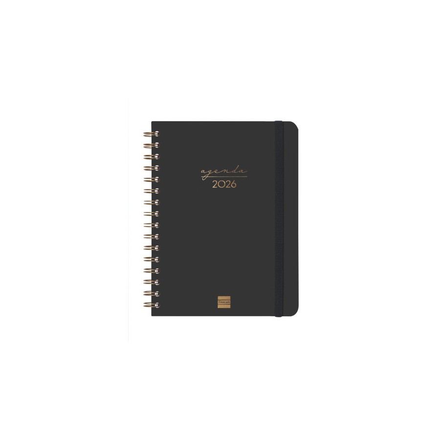 30526-AGENDA 2026 TRENDY ALMA E10 155X212MM SEMANA VISTA HORIZONTAL NEGRO FINOCAM 762020126