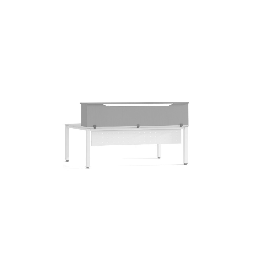 3053-MODULO RECEPCION ALTILLO 180CM GRIS / GRIS MEDIDAS 180X40X30CM. (MESA NO INCLUIDA EN EL PRECIO, SE COMPRA APARTE) R