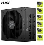 30560-FUENTE ALIMENTACION MSI MAG A1000GLS PCIE5,PSU,1000W,80 PLUS GOLD,MODULAR,135MM,ACTIVE PFC,PCI-E 5.0 (16 PIN)X1,PC