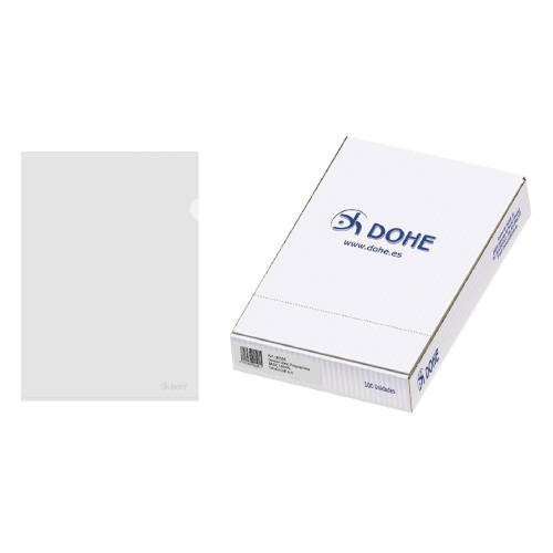 30561-CAJA 100 DOSSIERES UNERO BASIC CRISTAL A4 217X305 100 U DOHE 90591