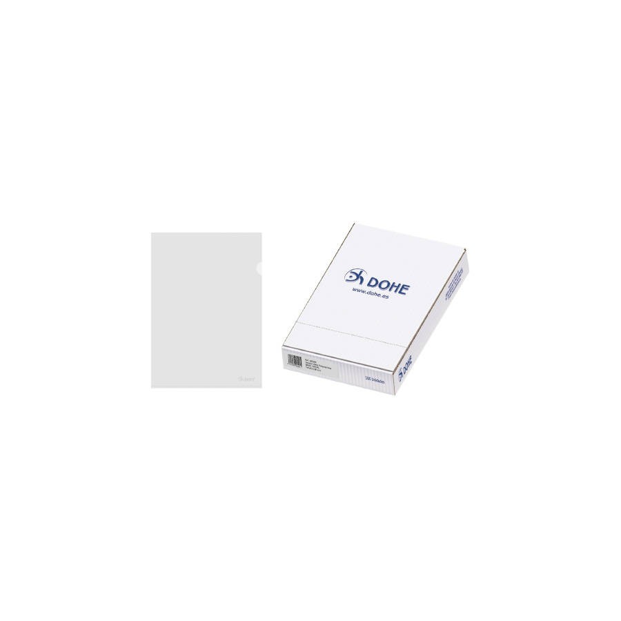 30561-CAJA 100 DOSSIERES UNERO BASIC CRISTAL A4 217X305 100 U DOHE 90591