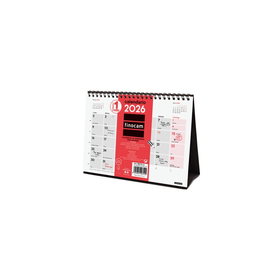 30579-CALENDARIO 2026 SOBREMESA NEUTRO ESCRIBIR S 210X150MM FINOCAM 780100026 30579-CALENDARIO 2026 SOBREMESA NEUTRO ESCRIBIR S 210X150MM FINOCAM 780100026