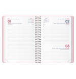 30764-AGENDA 2026 GLOSS ESPIRAL DIA PAGINA 12,5 X 18 CM. ROSA DOHE 12571 - 26