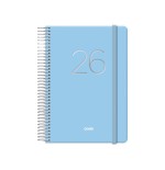 30765-AGENDA 2026 GLOSS ESPIRAL DIA PAGINA 12,5 X 18 CM. AZUL DOHE 12572 - 26