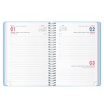 30766-AGENDA 2026 GLOSS ESPIRAL DIA PAGINA 12,5 X 18 CM. AZUL DOHE 12572 - 26