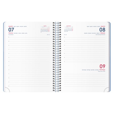 30772-AGENDA 2026 SYNCRO ESPIRAL DIA PAGINA 15 X 21 CM. AZUL DOHE 11628 - 26