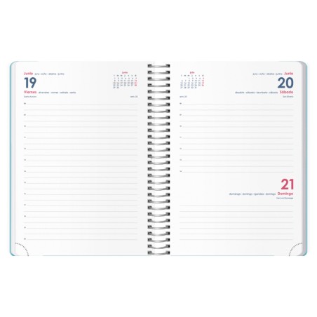 30799-AGENDA 2026 MEMPHIS ESPIRAL DIA PAGINA 15 X 21 CM. MODELO VERDE DOHE 12687 - 26