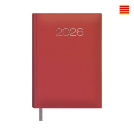 30828-AGENDA 2026 LISBOA DIA PAGINA 14 X 20 CM. COLOR ROJO CATALAN DOHE 12692 - 26