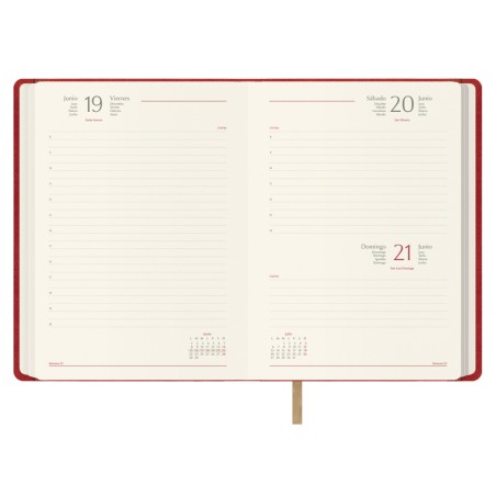 30845-AGENDA 2026 SAMBA DIA PAGINA 15 X 21 CM. COLOR ROJAL DOHE 12879 - 26