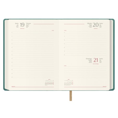 30857-AGENDA 2026 SAMBA DIA PAGINA 15 X 21 CM. COLOR VERDE DOHE 12886 - 26