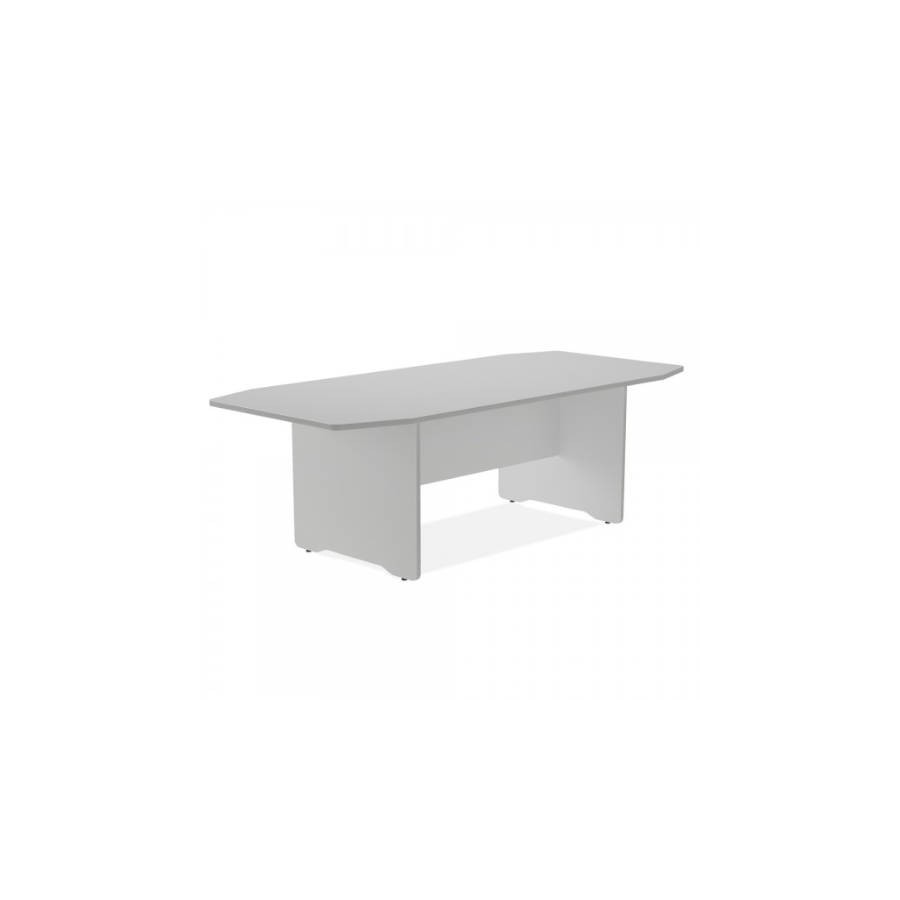 3093-MESA DE REUNIONES 220X100X72CM. COLOR: PATA ALUMINIO / TABLERO GRIS ROCADA 3003AN02V24