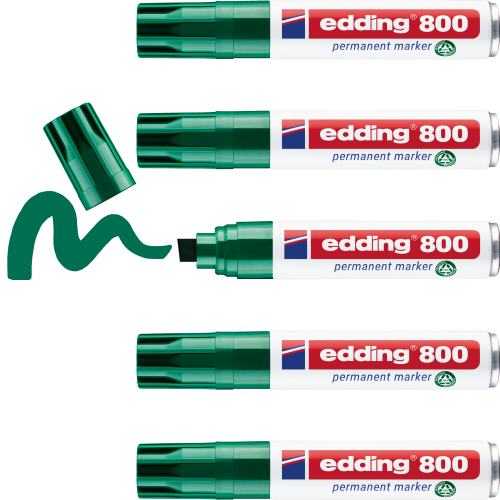 31078-MARCADOR PERMAMENTE PUNTA BISELADA 4-12MM. VERDE EDDING 10800-04