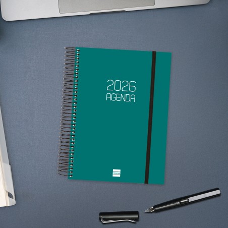 31117-AGENDA 2026 BASIC OPAQUE E10 155X212MM DIA PAGINA VERDE FINOCAM 742912026