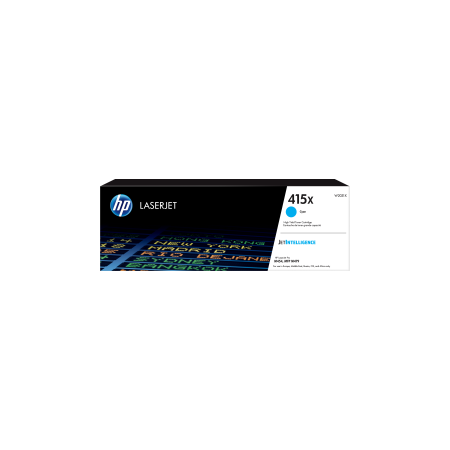 3122-HP Cartucho de toner Original LaserJet 415X cian de alta capacidad