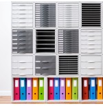 31278-MODULO ARCHISYSTEM DE 6 CAJONES 356X316X362 MM GRAFITO ARCHIVO 2000 8206C GF