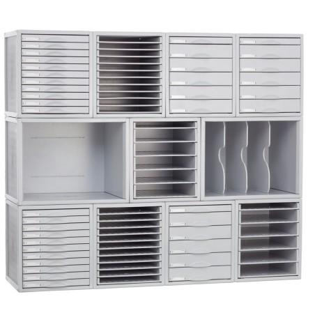 31306-MODULO ARCHISYSTEM DE 5 BANDEJAS 356X316X303 MM GRIS ARCHIVO 2000 8405B GS