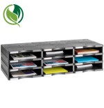 31348-MODULO SOSTENIBLE DE CLASIFICACION 9 COMPARTIMENTOS 360X900X240 MM COLOR NEGRO ARCHIVO 2000 6533 NE