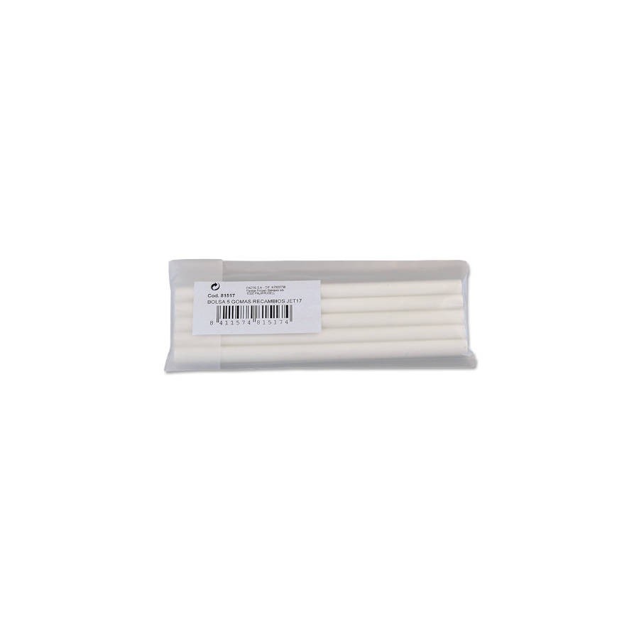 3146-BOLSA 5 RECAMBIOS GOMAS JET ERASER MILAN 81517 3146-BOLSA 5 RECAMBIOS GOMAS JET ERASER MILAN 81517