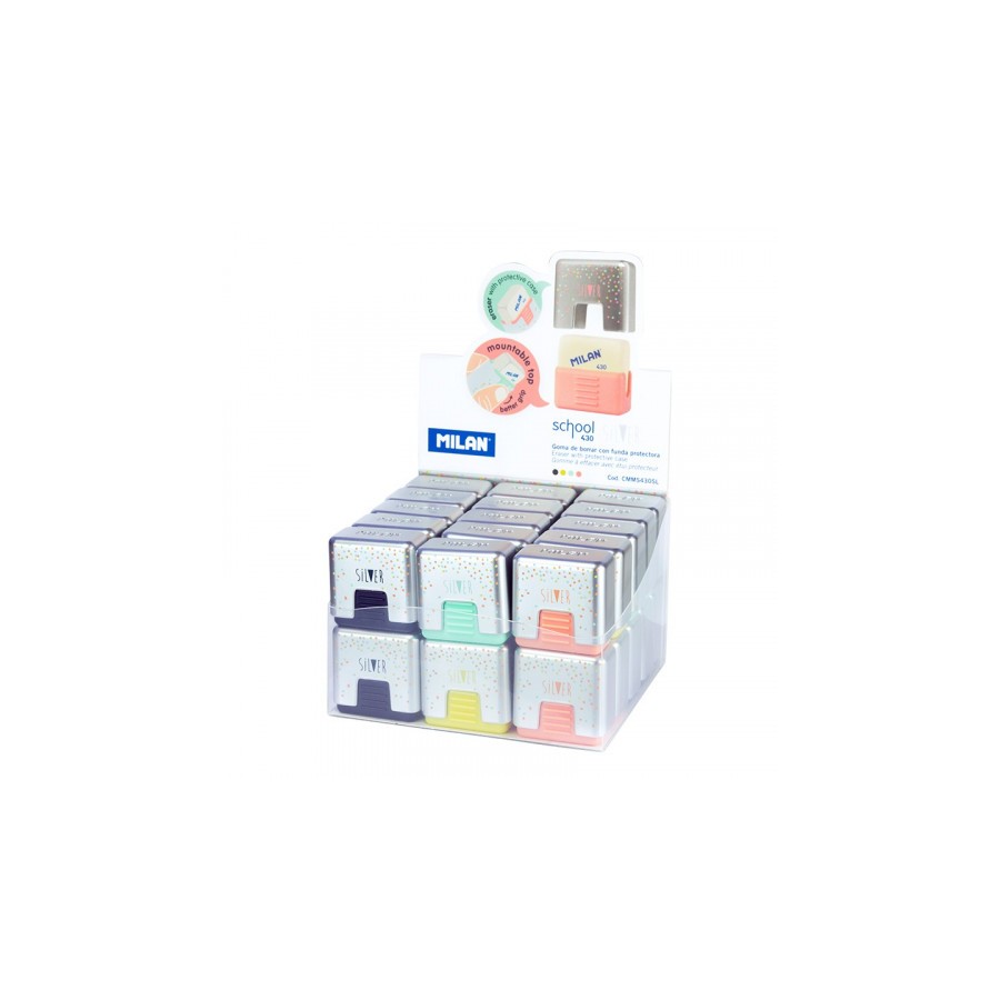 3154-EXPOSITOR 30 GOMAS DE MIGA DE PAN CON FUNDA PROTECTORA SILVER MILAN CMMS430SL 3154-EXPOSITOR 30 GOMAS DE MIGA DE PAN CON FUNDA PROTECTORA SILVER MILAN CMMS430SL