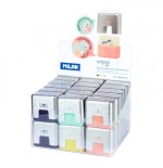 3154-EXPOSITOR 30 GOMAS DE MIGA DE PAN CON FUNDA PROTECTORA SILVER MILAN CMMS430SL
