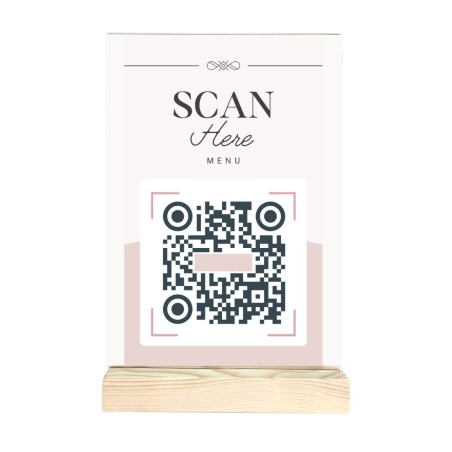 31683-EXPOSITOR SOBREMESA DOBLE CARA A7 VERTICAL CON BASE DE MADERA 30x75x125MM A7 ARCHIVO 2000 15907M1 CS TP