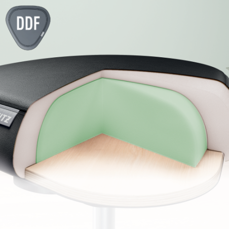 31924-TABURETE LEITZ ERGO CON RUEDAS COLOR NEGRO KENSINGTON 65780095