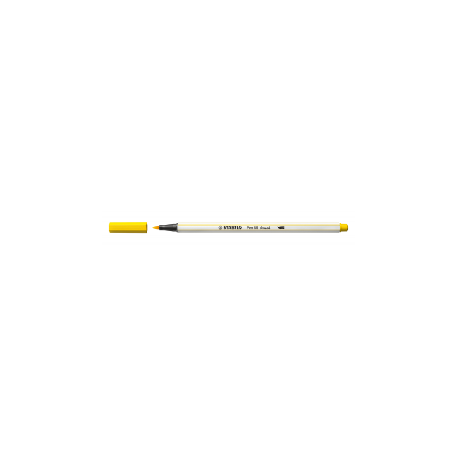 3198-ROTULADOR PUNTA FIBRA PINCEL PEN 68 BRUSH AMARILLO STABILO 568/44