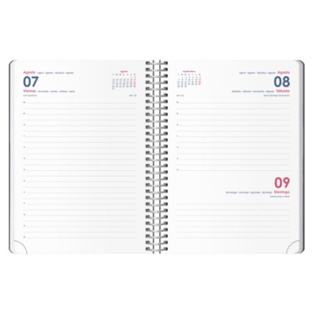 32050-AGENDA 2026 SYNCRO ESPIRAL DIA PAGINA 15 X 21 CM. NEGRO DOHE 11620 - 26
