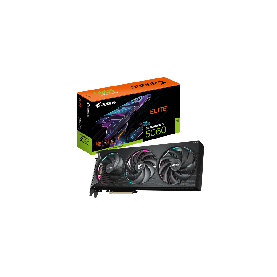 32064-GIGABYTE AORUS GeForce RTX 5060 ELITE 8G Tarjeta Grafica - 8GB GDDR7, 128bit, PCI-E 5.0, 2722 MHz Frecuencia del n 32064-GIGABYTE AORUS GeForce RTX 5060 ELITE 8G Tarjeta Grafica - 8GB GDDR7, 128bit, PCI-E 5.0, 2722 MHz Frecuencia del n
