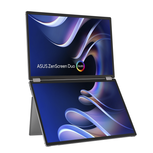 32125-ASUS ZenScreen Duo OLED MQ149CD pantalla para PC 35,6 cm (14") 1920 x 1200 Pixeles WUXGA Plata