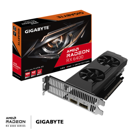 32137-Gigabyte Radeon RX 6400 D6 LOW AMD 4 GB GDDR6