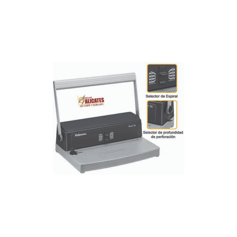 322-ENCUADERNADORA ESPIRAL METALICA 50 FELLOWES 3005001 322-ENCUADERNADORA ESPIRAL METALICA 50 FELLOWES 3005001