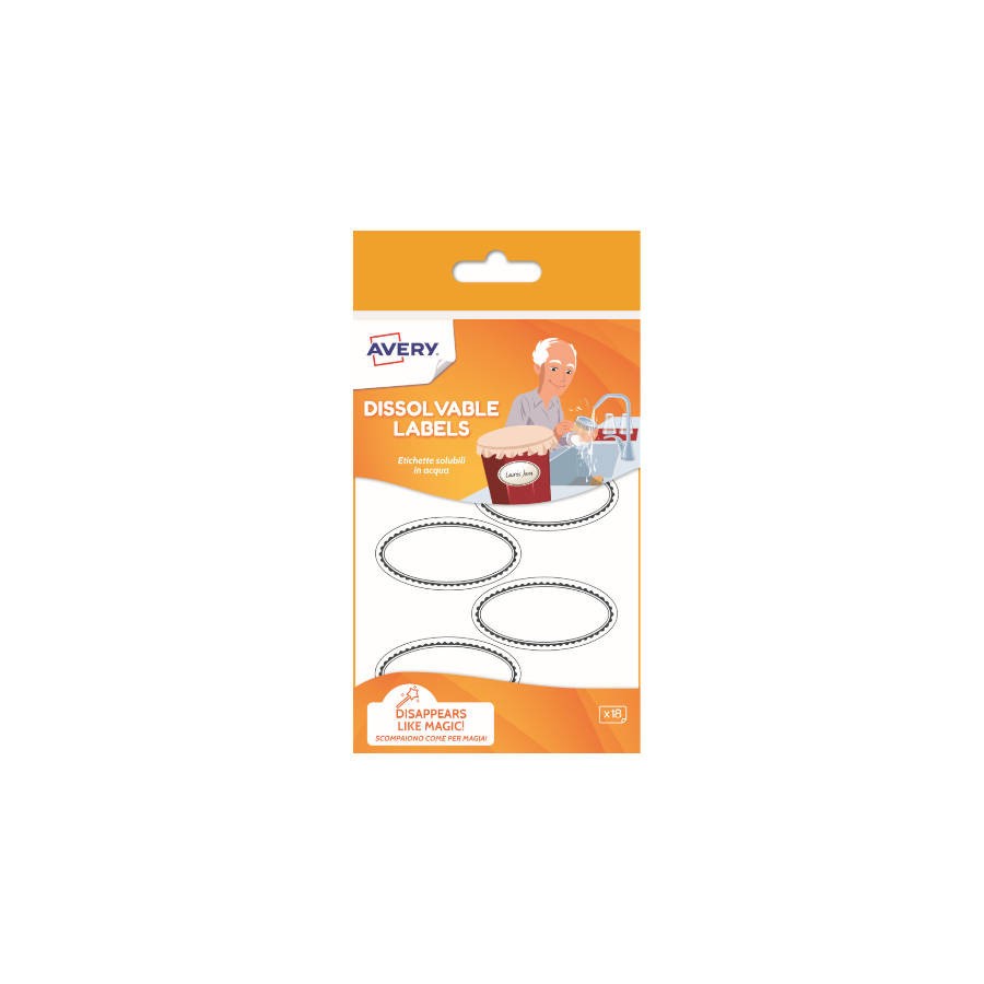 3239-PAQUETE 18 ETIQUETAS DISOLUBLES EN AGUA 55X92MM AVERY SOLUB18-UK 3239-PAQUETE 18 ETIQUETAS DISOLUBLES EN AGUA 55X92MM AVERY SOLUB18-UK