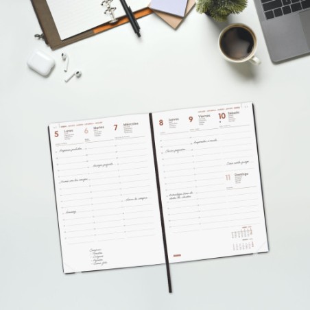 32583-AGENDA 2026 DYNAMIC MARA Y10 140X204MM SEMANA VISTA VERTICAL VERDE FINOCAM 621122026