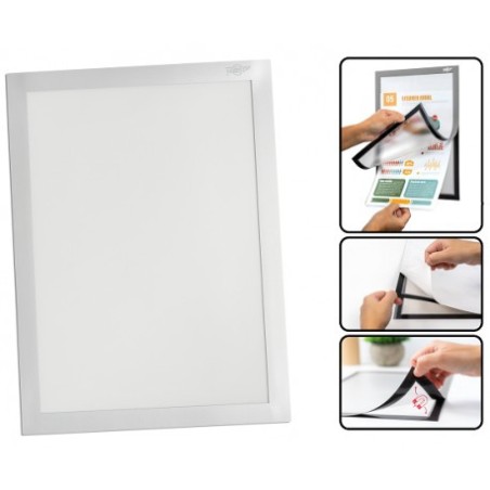 32649-MARCO MAGNETICO ADHESIVO A4 GRIS FAIBO 40101