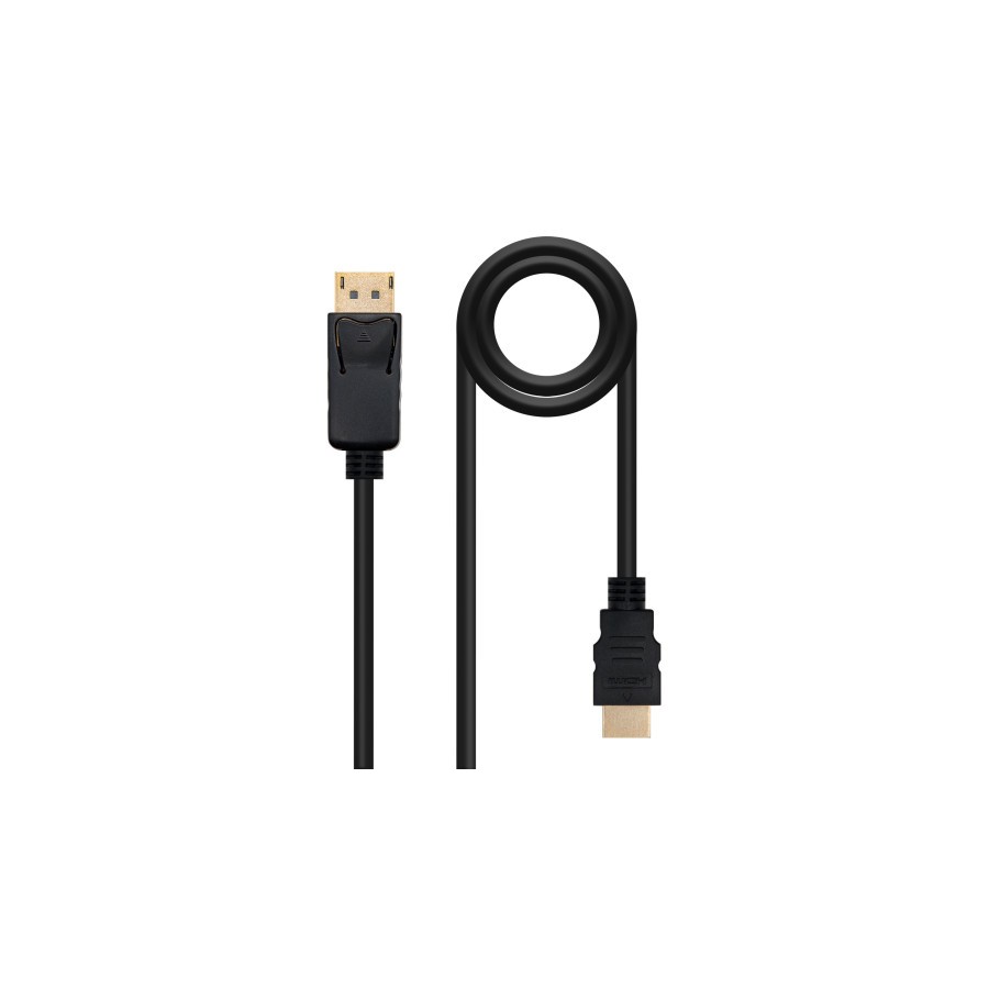 32826-Nanocable Cable conversor DISPLAYPORT a HDMI, DP/M - HDMI/M, Negro, 3.0 M