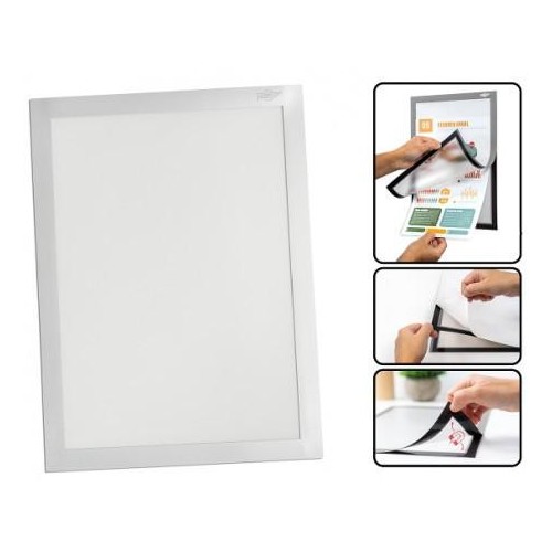 32863-BOLSA 2 MARCOS MAGNETICOS ADHESIVOS A4 GRIS FAIBO 40601